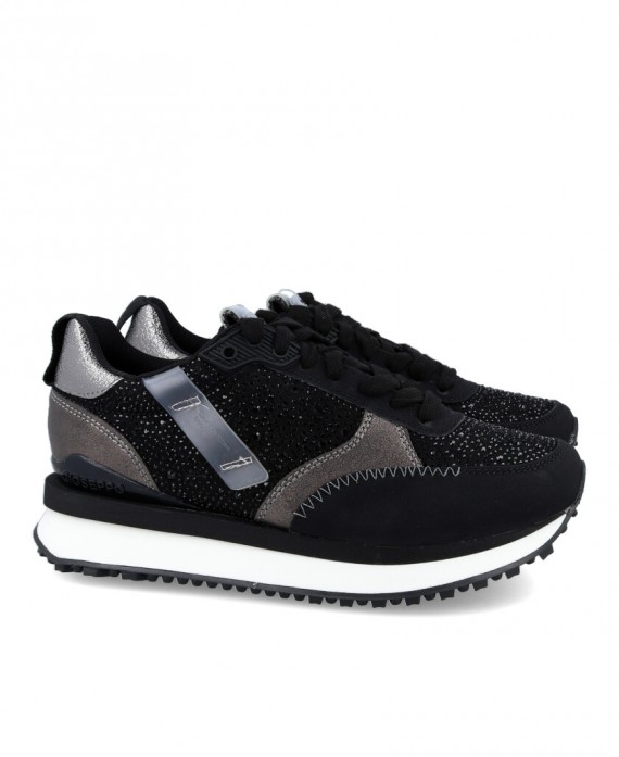 Sneaker negra con brillantes Gioseppo Ethan 70489