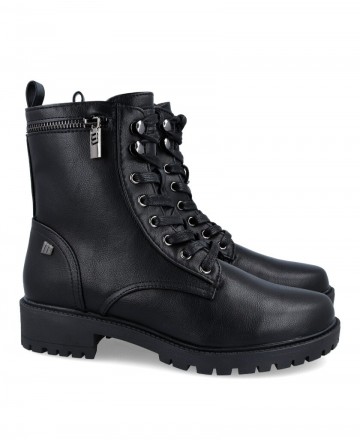 Botas militares tacón bajo Mustang Campa 53208