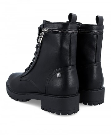 botas cordones mujer negro