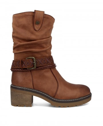 Botas boho tacón bajo Mustang Doris High 53539