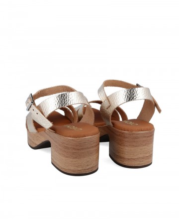 Sandalias metalizadas de piel Catchalot 5381