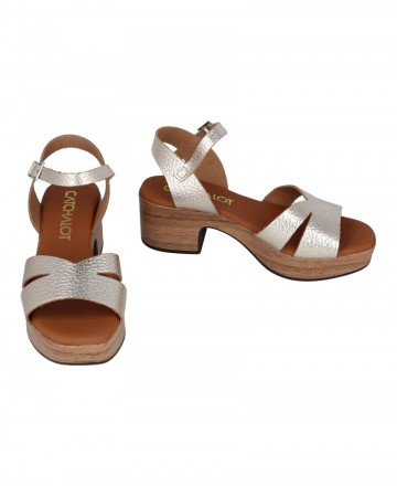 Sandalias metalizadas de piel Catchalot 5381