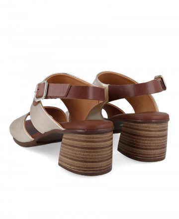 Sandalias de piel metalizadas Catchalot k-111709