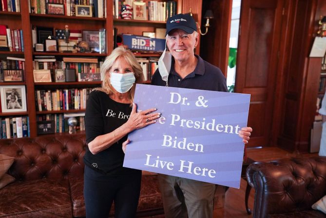 Biden's wife, Jill, <a href="https://twitter.com/DrBiden/status/1325146858763718658" target="_blank" target="_blank"