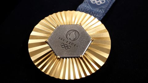 Paris 2024 Olympics Medal Preview - Chaumet, Paris, France - February 1, 2024
A Paris 2024 Olympic Games gold medal is seen on display at Chaumet jewellery
REUTERS/Benoit Tessier
