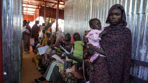 A handout photograph, shot in January 2024, shows a woman and baby at the Zamzam displacement camp, close to El Fasher in North Darfur, Sudan. An assessment by Medecins Sans Frontieres (Doctors Without Borders) in January found that at the camp, which is home to an estimated 400,000 people, two babies were dying every hour. Nearly 40% of children aged six months to two years old were malnourished, the group found. MSF/Mohamed Zakaria/Handout via REUTERS THIS IMAGE HAS BEEN SUPPLIED BY A THIRD PARTY. MANDATORY CREDIT