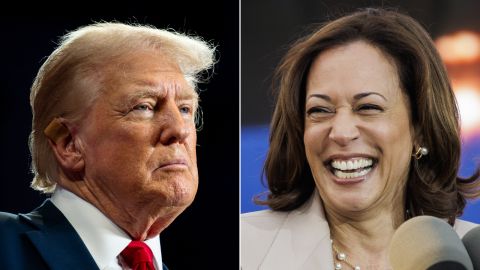 Former President Donald Trump and Vice President Kamala Harris.