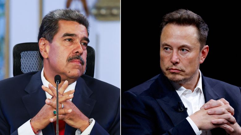 (L-R): Nicolás Maduro; Elon Musk