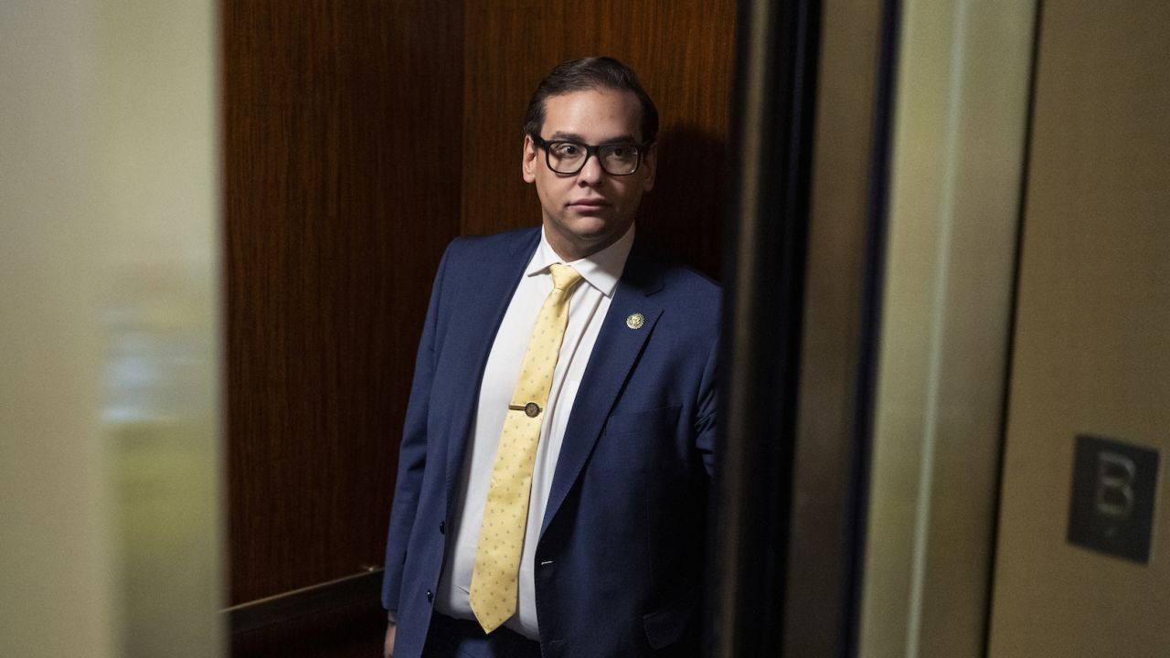 UNITED STATES - JANUARY 12: Rep. George Santos, R-N.Y., is seen in the U.S. Capitol on Thursday, January 12, 2023. (Tom Williams/CQ-Roll Call, Inc via Getty Images)