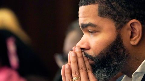 Jackson Mayor Chokwe Antar Lumumba watches as lawmakers debate House Bill 1020 on Tuesday, February 7, at the Mississippi Capitol in Jackson. 