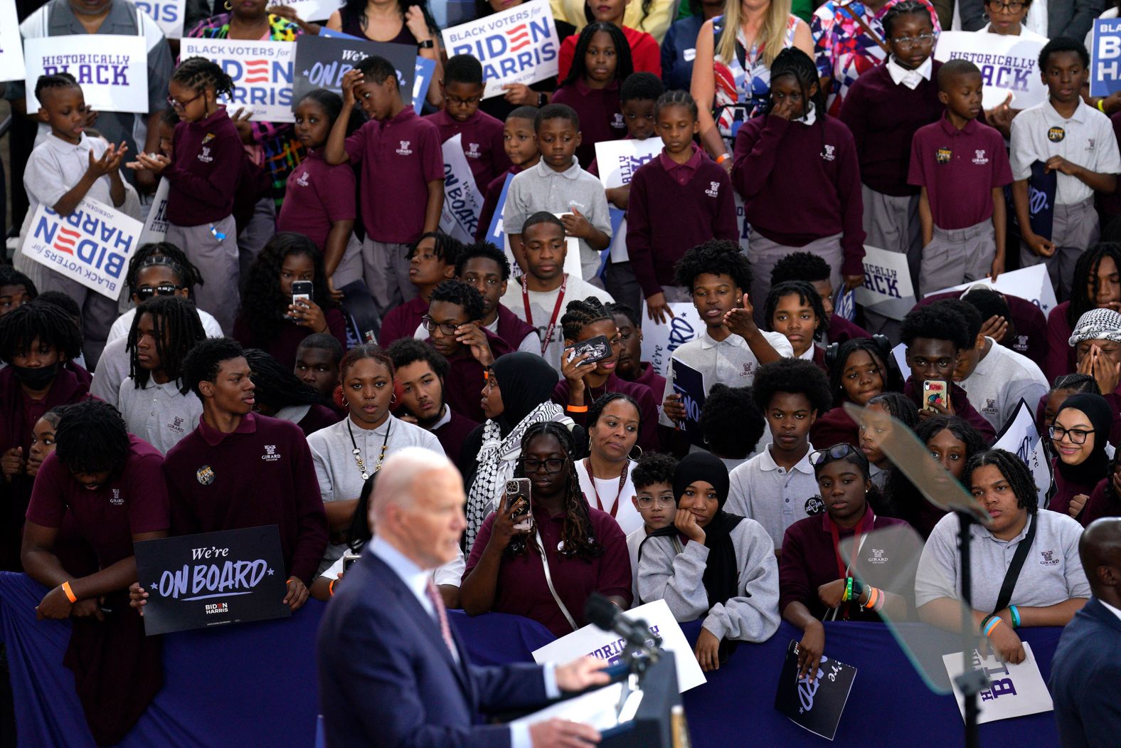 Biden delivers remarks at a campaign event in Philadelphia on May 29. Biden and Harris rolled out an initiative called Black Voters for Biden-Harris.