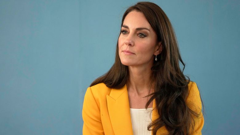 Britain's Catherine, Princess of Wales, reacts as she visits the Dame Kelly Holmes Trust in Bath, south west England on May 16, 2023, where she met with some of the young people that the charity supports. (Photo by Kin Cheung / POOL / AFP) (Photo by KIN CHEUNG/POOL/AFP via Getty Images)