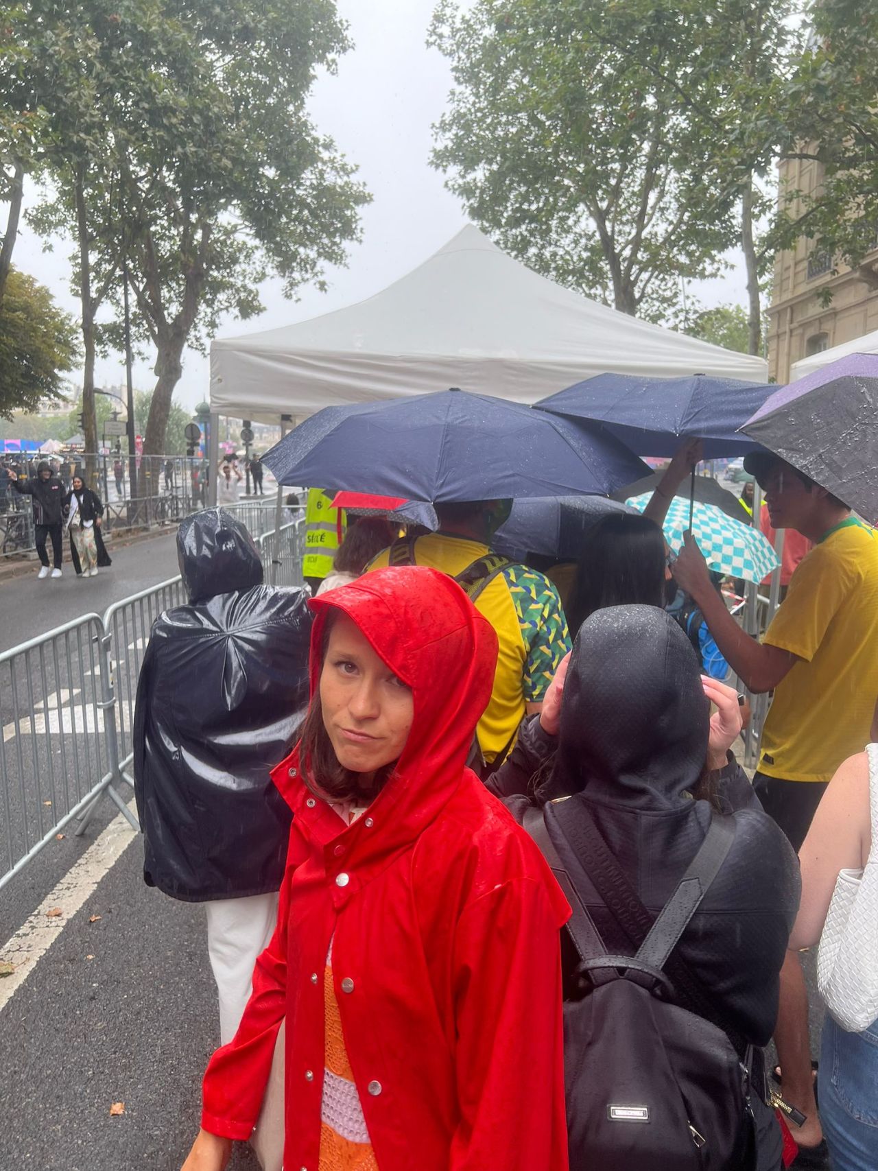 Anastasia Seleznev is a Parisian who paid for Category A tickets. She spent two and a half hours standing in the rain ahead of the opening ceremony.