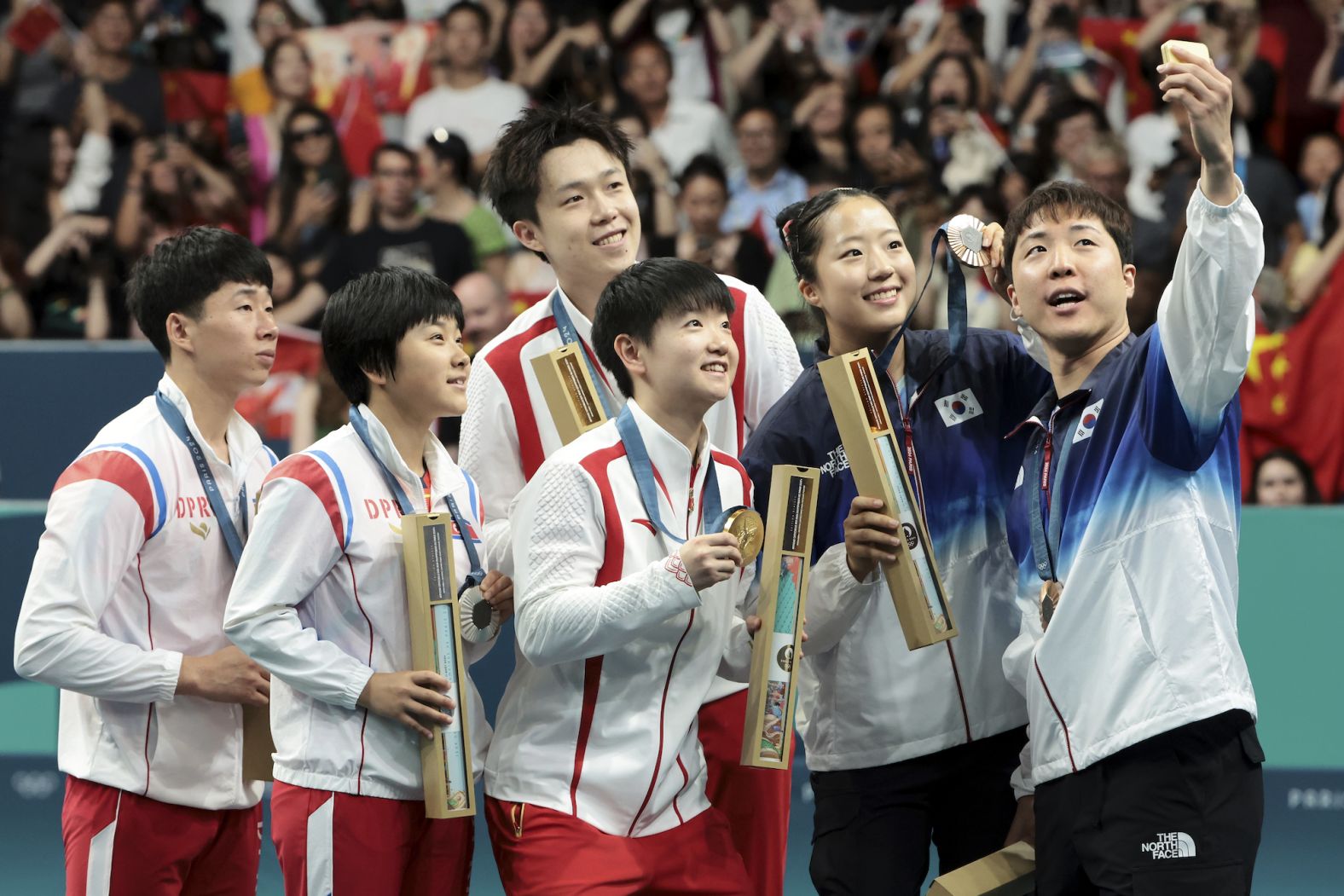 South Korean table tennis player Lim Jong-hoon <a href="https://www.cnn.com/2024/07/31/sport/north-south-korea-selfie-paris-olympics-spt/index.html"