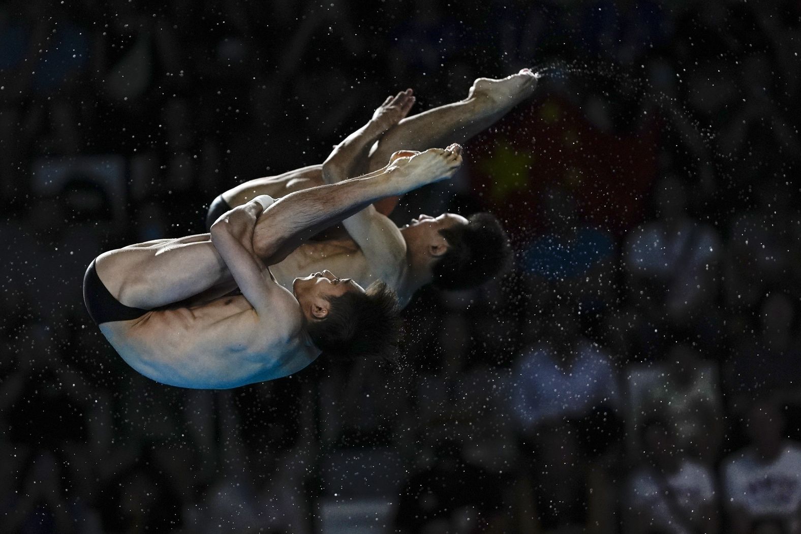 Chinese divers Lian Junjie and Yang Hao compete in the synchronized 10-meter platform event on July 29. The duo <a href="https://www.cnn.com/sport/live-news/paris-olympics-news-2024-07-29#h_1b74e8a24710ae8d977ed3ee2a39aa47"