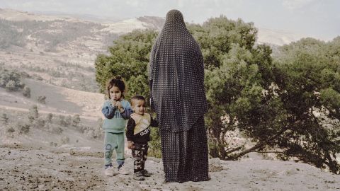 Intisar, a woman from the Jabal-Al Baba community, studied at a university to secure a better future for herself and her children. Photographer Petra Basnakova was let into the lives of Bedouin women in the El Bariyar desert and said that in time, "the (women) became like my sisters or mothers, and I found them to be very brave and strong... To me, they were like superheroes.”