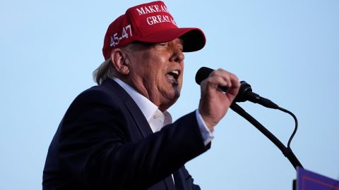 Former President Donald Trump speaks at a campaign rally at Trump National Doral Miami on Tuesday, July 9.