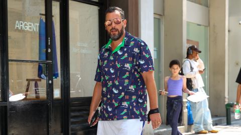 NEW YORK, NY - AUGUST 20: Adam Sandler is seen on August 20, 2024 in New York City.  (Photo by Jason Howard/Bauer-Griffin/GC Images)