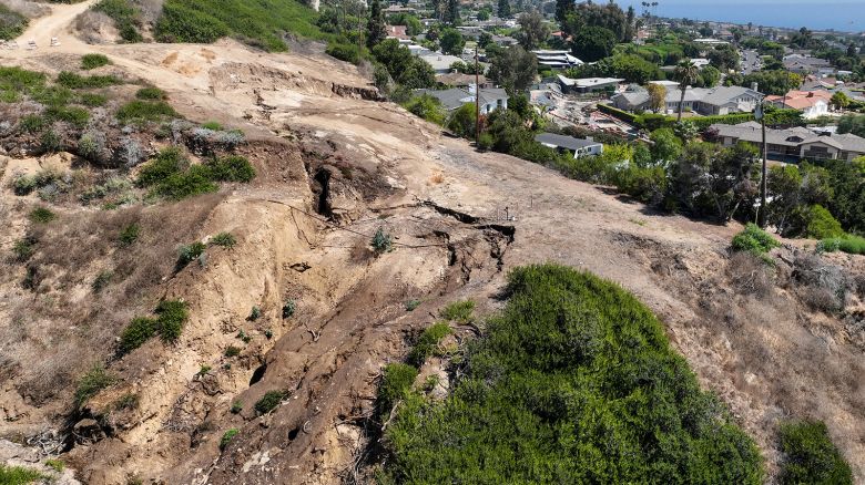 The Seaview neighbourhood located in Portuguese Bend continues to suffer damage from continuing landslides, in Rancho Palos Verdes, CA, on September 3, 2024.