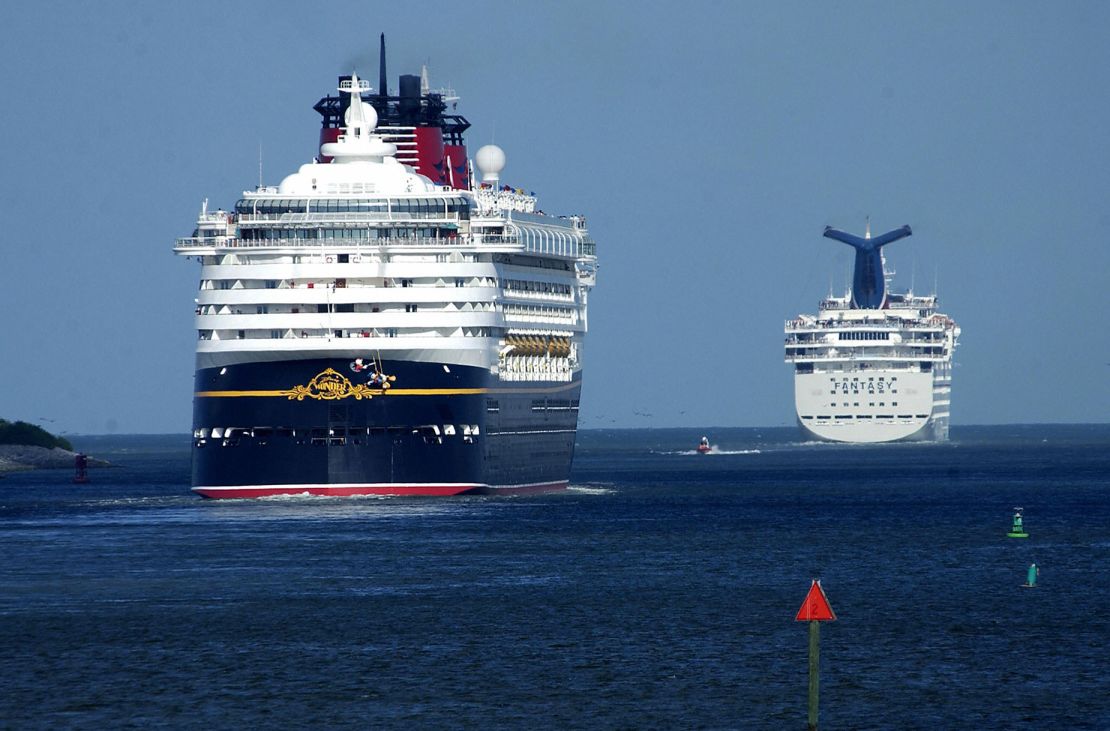 Disney's Wonder cruise ship and Carnival's Fantasy taking to the waters in 2004.