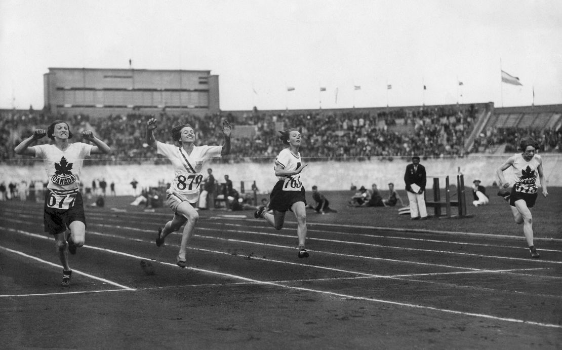 Women were permitted on the Olympic track for the first time in 1928.