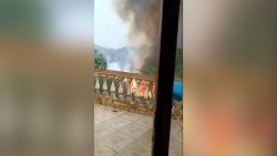 Dramatic social media videos on Friday afternoon show a small plane crashing in a residential area outside of São Paulo. The aircraft crashed into multiple houses, according to Brazil's Civil Defense, reported by CNN Brasil.<br /