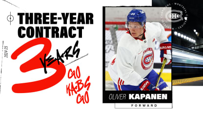 Three-year, entry-level contract for Oliver Kapanen