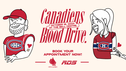 The 43rd Canadiens Blood Drive will take place on October 16