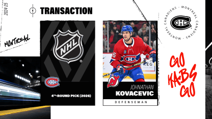 Canadiens acquire a fourth-round pick in 2026 from the New Jersey Devils 