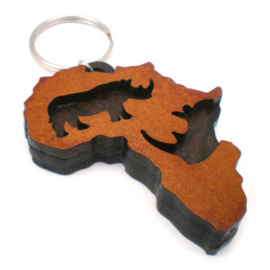 Africa Rhino Keyring