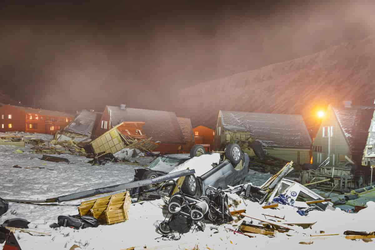 Snøskred i Longyearbyen