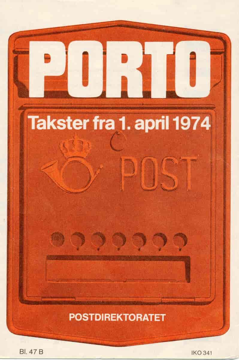 Informasjonsbrosjyre om portotakster fra 1974