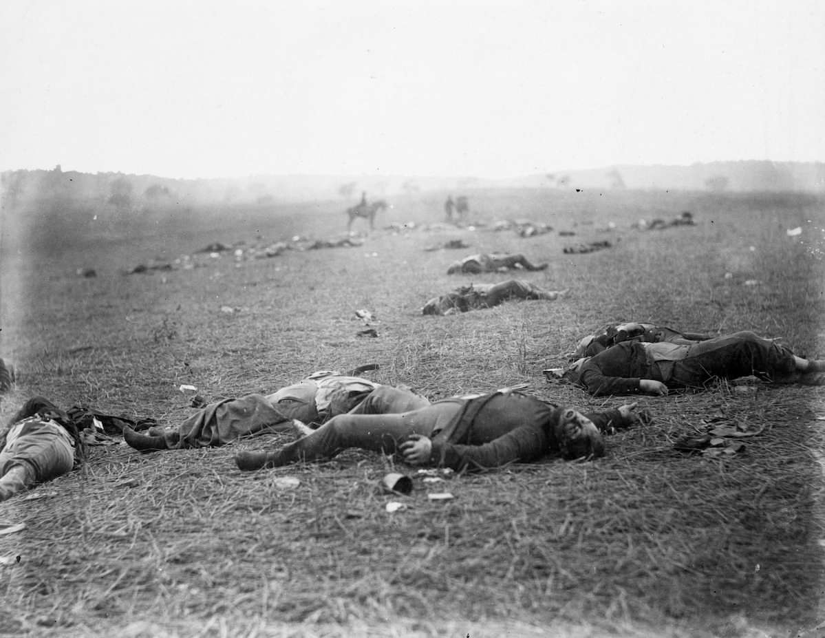 Incidents of the war. A harvest of death, Gettysburg, July, 1863