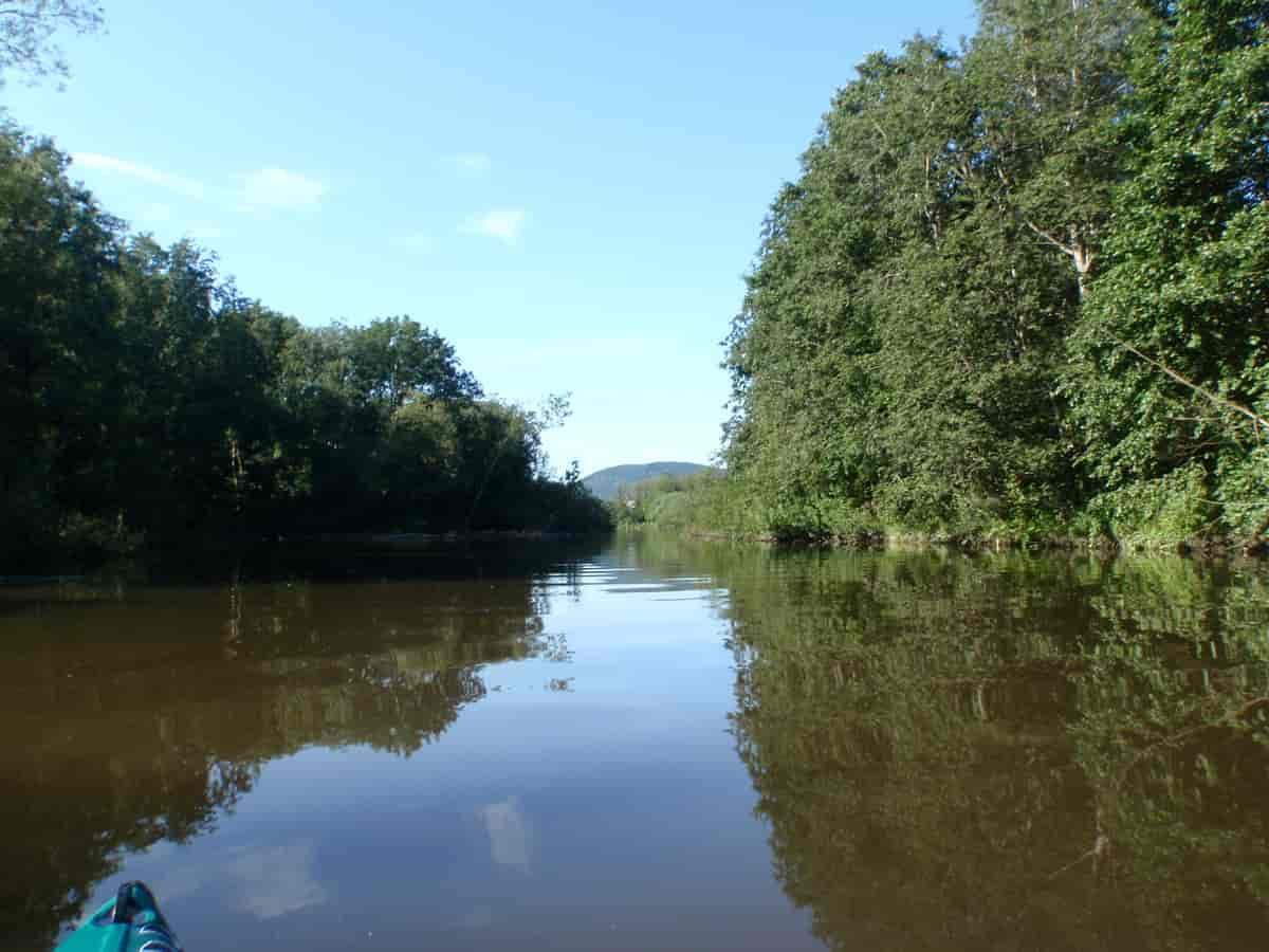 Lierelva er en utmerket padleelv i de nedre delene.