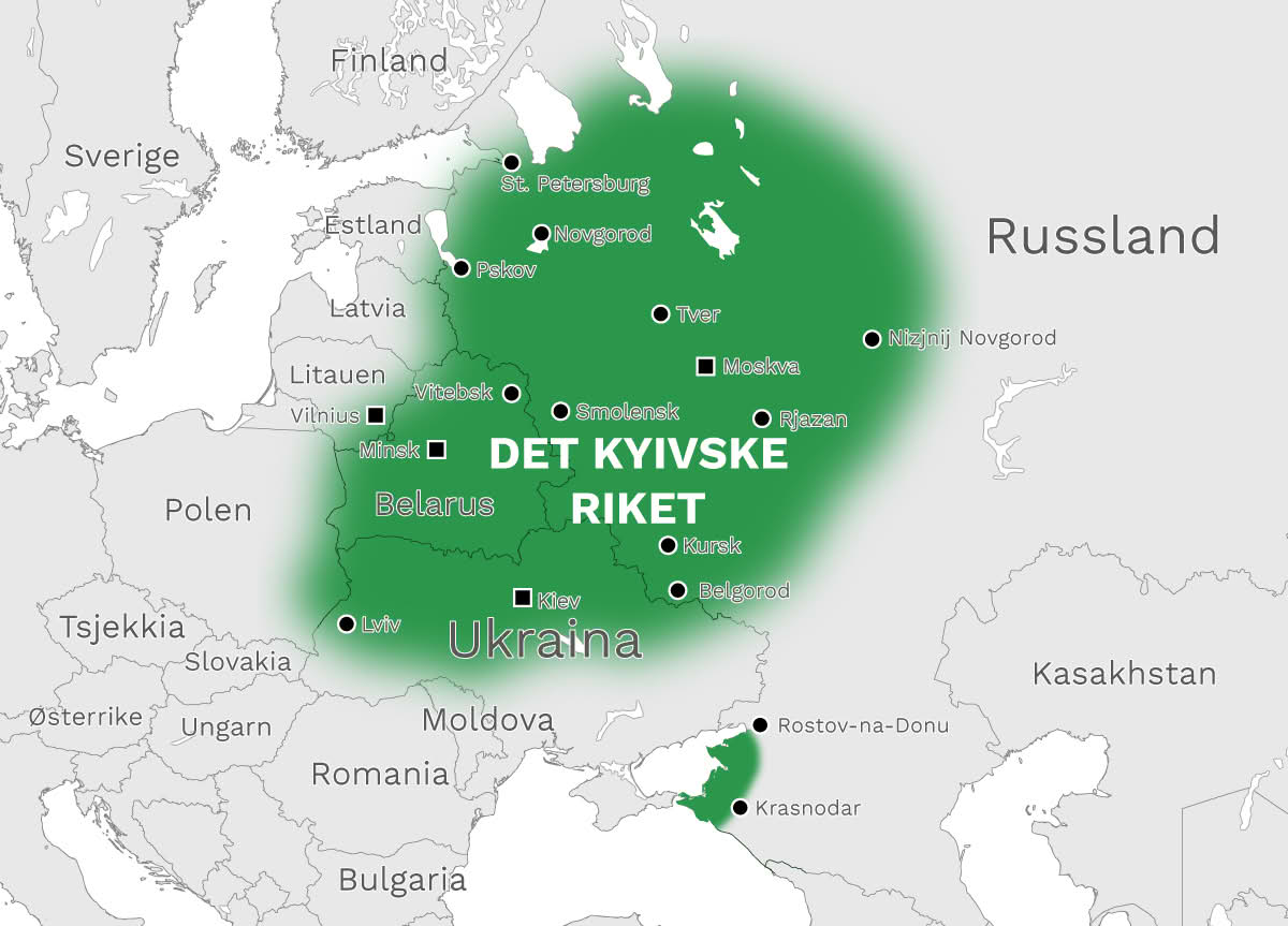 Kart over Det kyivske riket