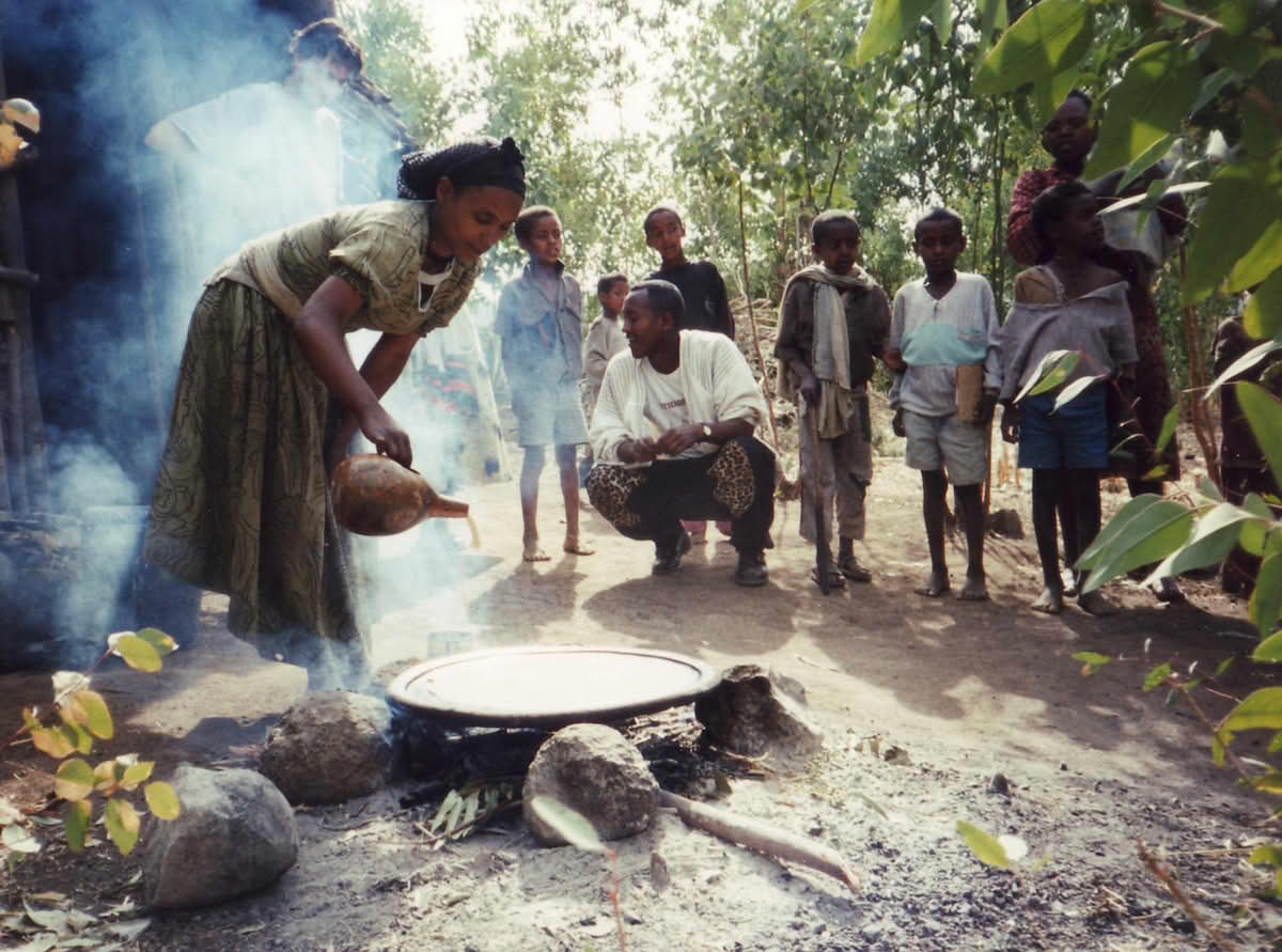 Falasha leir i Gondar.