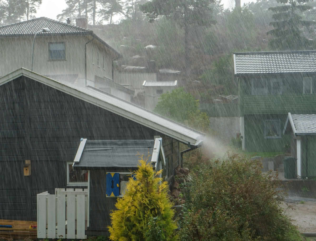 Styrtregn over Tistedalen i Østfold