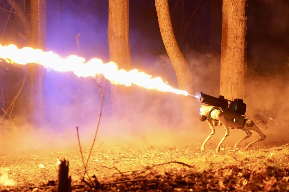 Somehow This $10,000 Flame-Thrower Robot Dog Is Completely Legal in 48 States