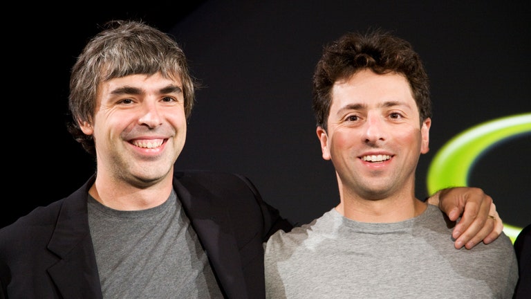 An image of the cofounders of Google Larry Page and Serge Brin.