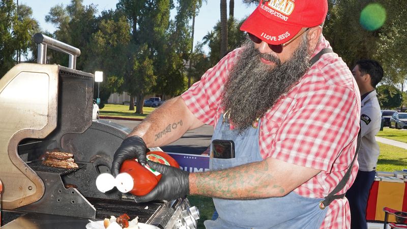 Groypers Gave Illegal Hot Dogs and Burgers to Trump Voters