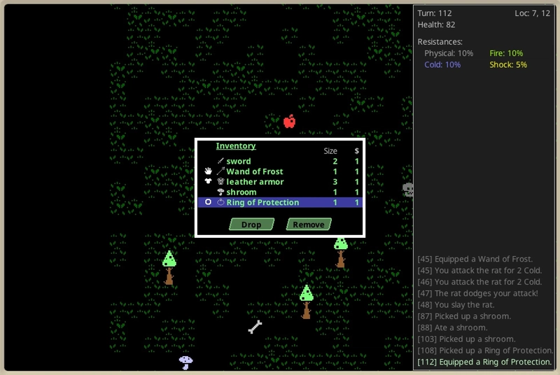 Screen shot showing Ring of Protection