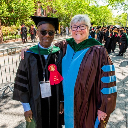 Brown faculty members posing for a photo