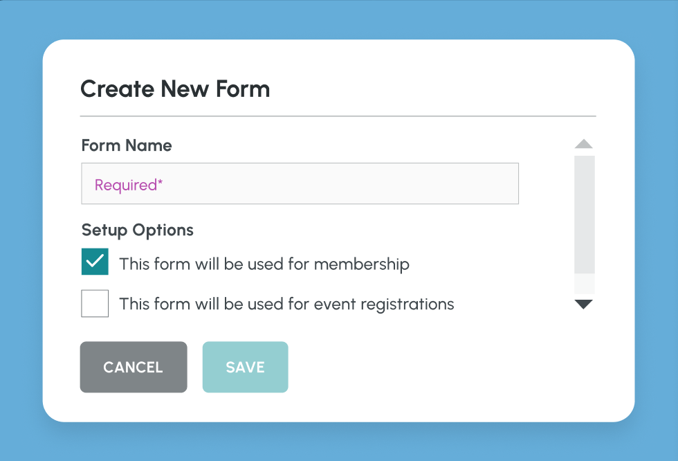 Member application forms