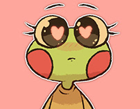 Frog stickers and comics