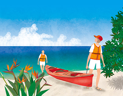 illustration for Quarterly magazine summer