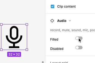 A GIF showing a designer in Figma toggling between different states on this icon.