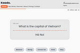 screenshot of a flash card in kaado