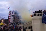 Tear gas outside the United States Capitol on 6 January 2021