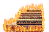 Pile of books set alight