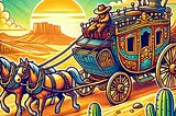 stagecoach in the desert cartoon